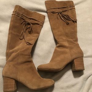 Splendid tan suede tall boots, size 8 1/2, used, lots of life left